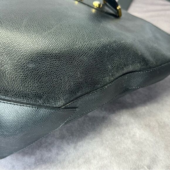 Yves Saint Laurent Studded Y Black Leather Tote Bag Large - Picture 8 of 15